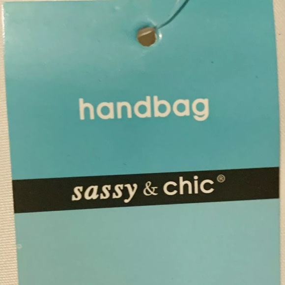 Black & White Small Tote Handbag Sassy & Chic Flower Jewels Purse Wedding - Picture 6 of 8